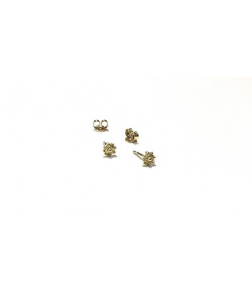 PENDIENTES CHARROS PLATA DORADOS 5MM - 00-PRESIONCH