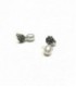 PENDIENTES PLATA  CHARROS PERLA LARGO 10MM, BOTON 5MM, CIERRE PRESION - 0/P