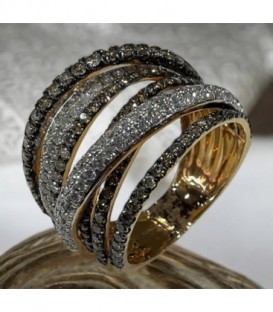 ANILLO ORO DIAMANTE, COLOR H/BW, PUREZA S/1, TALLA BRIILLANTE, PESO 1.98QTS,GROSOR 15MM, TALLA DEDO Nº13 - 676/8454R-198